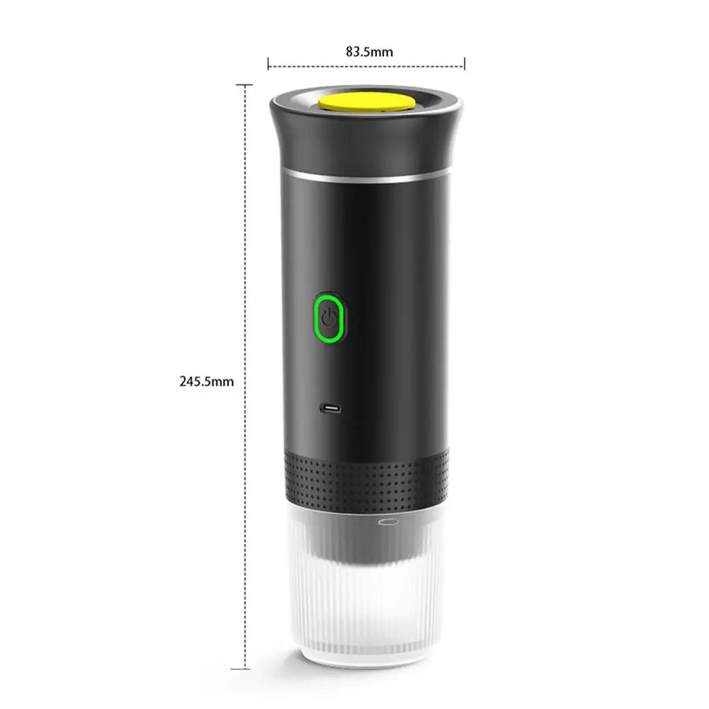 Electric Portable Coffee Machine Portable Italian Espresso Machine for Car & Home 3-in-1 Capsule Powder Travel Coffee Maker